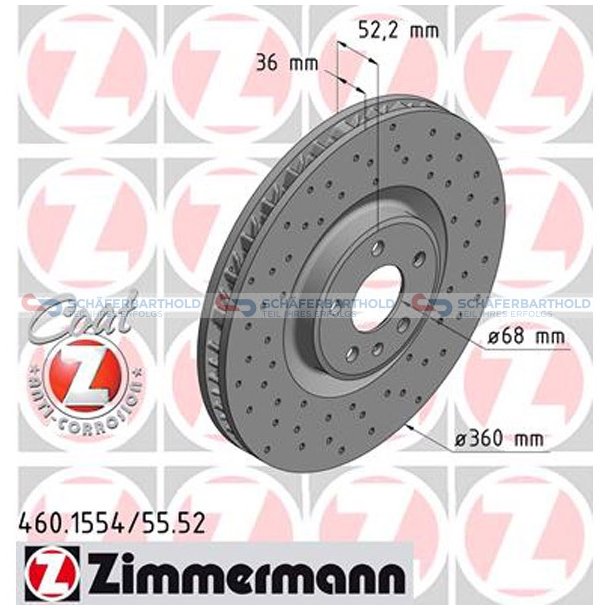 BremseskiveSport for venstre|-360mm ZIMMERMANN