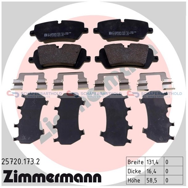 Bremseklodser 17mm|WVA:25720| ZIMMERMANN