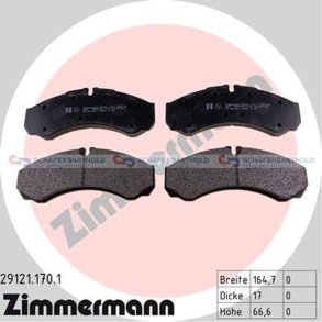 Bremseklodser 17mm|WVA:29121| ZIMMERMANN