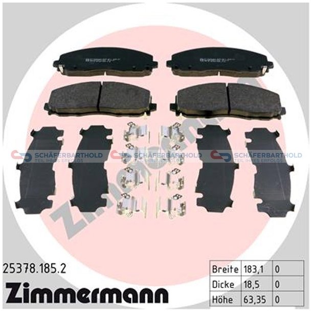 Bremseklodser 20mm|WVA:25378| ZIMMERMANN