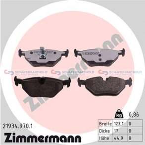 Bremseklodser 17mm|WVA:21934 21935|ZIMMERMANN