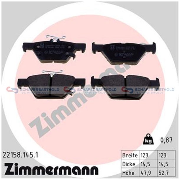 Bromsbel&auml;gg 14mm|WVA:22158| ZIMMERMANN