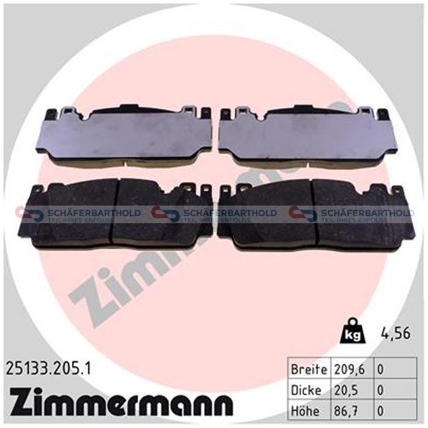 Bremseklodser 20mm|WVA:25133| ZIMMERMANN