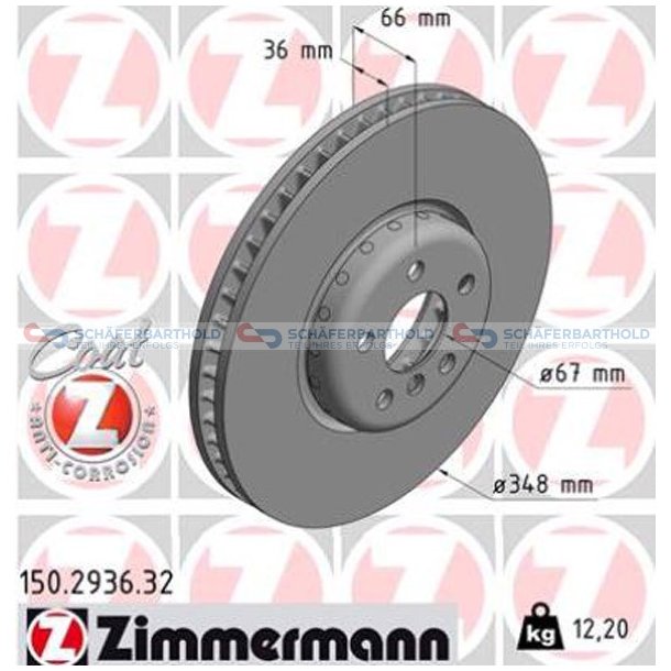 BremseskiveFormula F for venstre|-348mm ZIMMERMAN