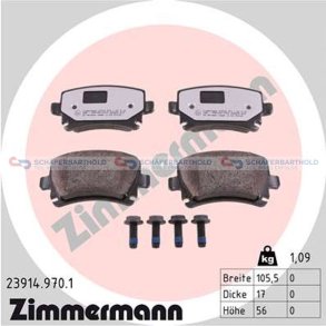 Bremseklodser 17mm|WVA:23914|te ZIMMERMANN