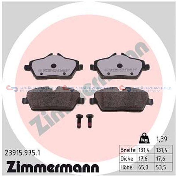 Bremseklodser 18mm|WVA:23915|te ZIMMERMANN