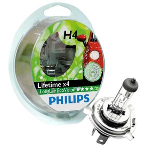 Philips H4 LongLife EcoVision - 2-pack