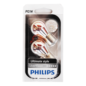 Philips blinkande gldlampa, silverdesign - 2-pack