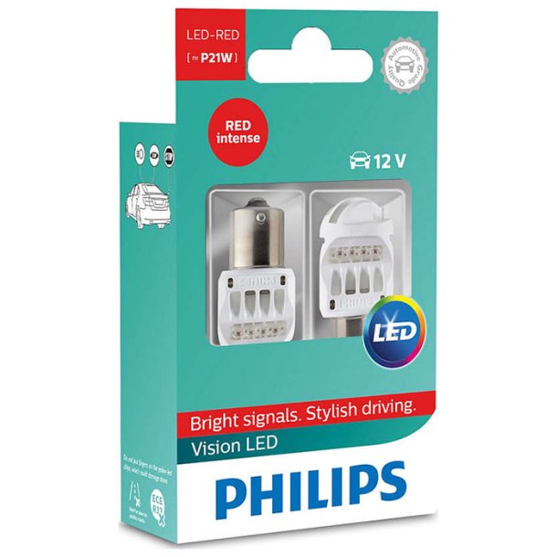 P21w Vision led bak r&ouml;d 12v 2pack