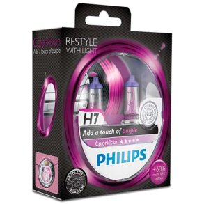 Philips h7 colorvision, lila - 2-pack