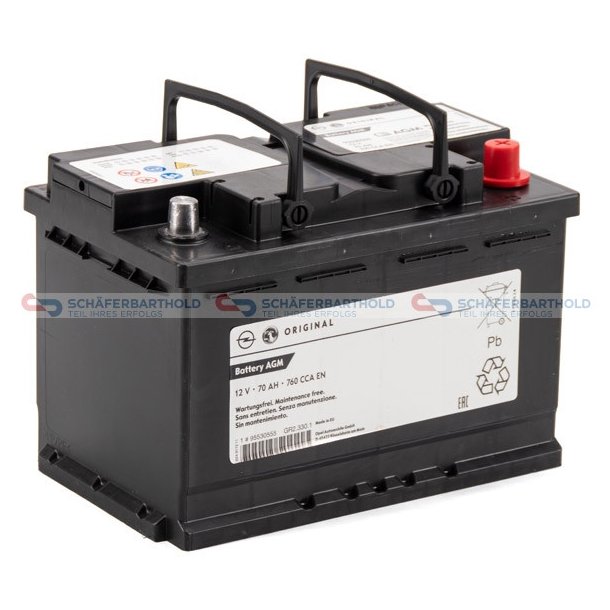 Starterbatteri 70Ah|760|760A OPEL OE