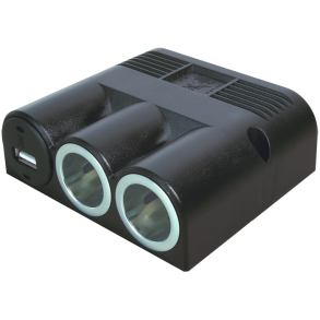 Strømudtag med 2+USB til skruemontering