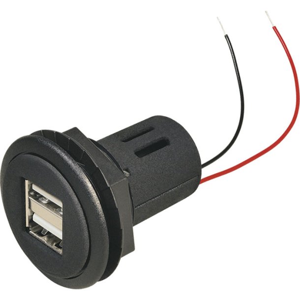 USB-uttag 2 USB 8-24v 2 x 2500 ma