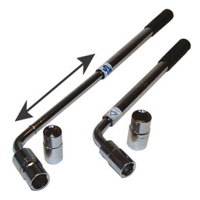  hjulnøgle m. teleskoparm 17/19 + 21/23mm