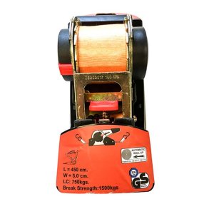 Bagageband 450cm/50mm m/klick Automatisk upplindning