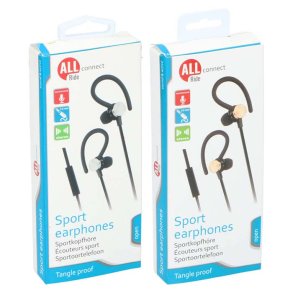 Allride Høretelefoner med mikrofon og sportsklip