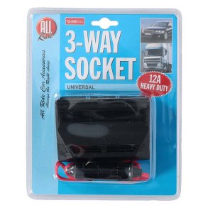 Cigartænderfordeler heavy duty 3 x strømudtag