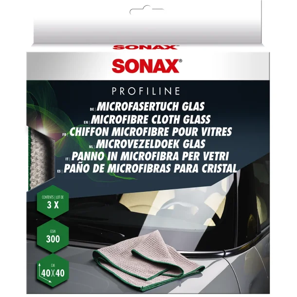 SONAX mikrofiberduk f&ouml;r glas 3 st