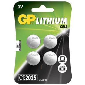 Gp litium knappcellsbatterier 3v cr2025