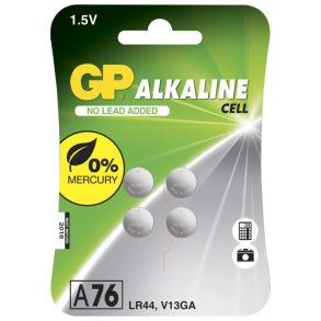 Gp alkaliska knappcellsbatterier 1,5v a76