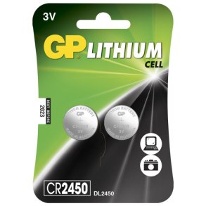 Gp litium knappcellsbatterier 3v cr2450
