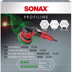 Medium h&aring;rd polerpude 143mm orbitalmaskine 1 stk.