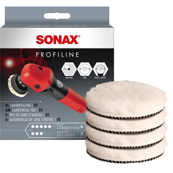 SONAX frskinnspolerplatta 80 mm 4 st.