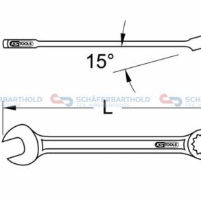 ring-/gaffelnøgleFlank Traction8 KS TOOLS