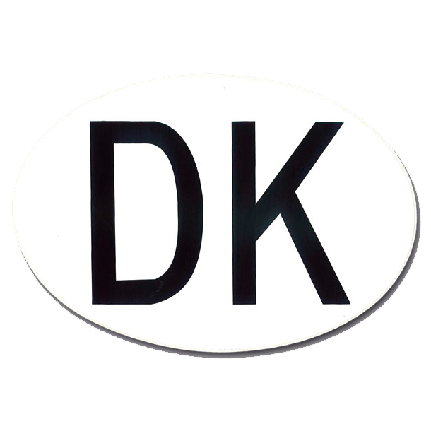 Tryckt dk-skylt liten