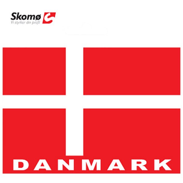 Dk flagga med Danmark 12x9 cm