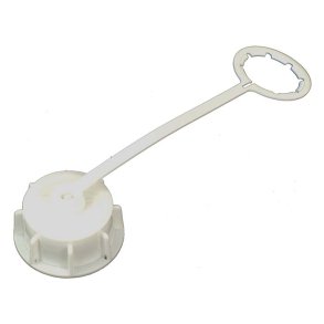 Lock till bensindunk, ny vit