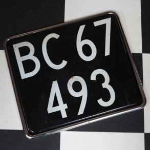 Nummerskyltram rostfri fyrkantig st