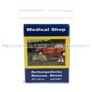 Redningstæppe210x 160cm|gold sølv HOLTHAUS