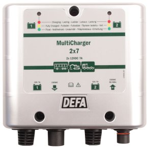 DEFA multiladdare 12v 2x7a schuko