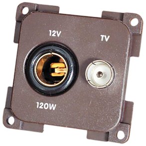 Vgguttag 12vdc/tv brun