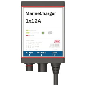 DEFA marin laddare 12v 1x12a fast fste.