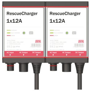 DEFA rddningsladdare 12v 2x12a fast fste.