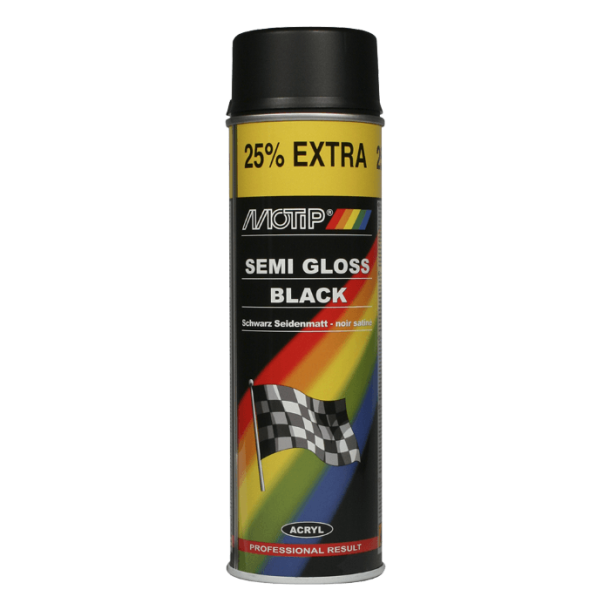 Universallack halvmattsvart 500ml 