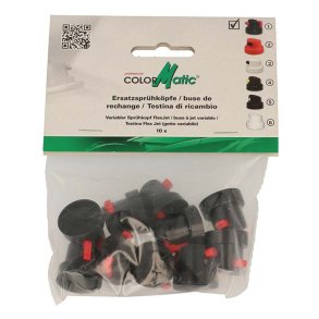 Motip Justerbart munstycke - svart-rd (10 st)