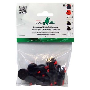 Motip platt munstycke - gul-svart (10 st)