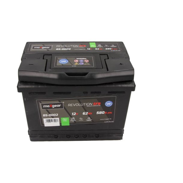 Batteri 12V 62AH/580A L- 242X175X190 EFB 