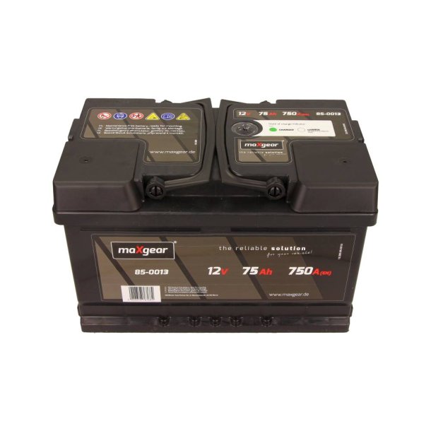 Batteri 12V 75AH/750A L- 278X175X175