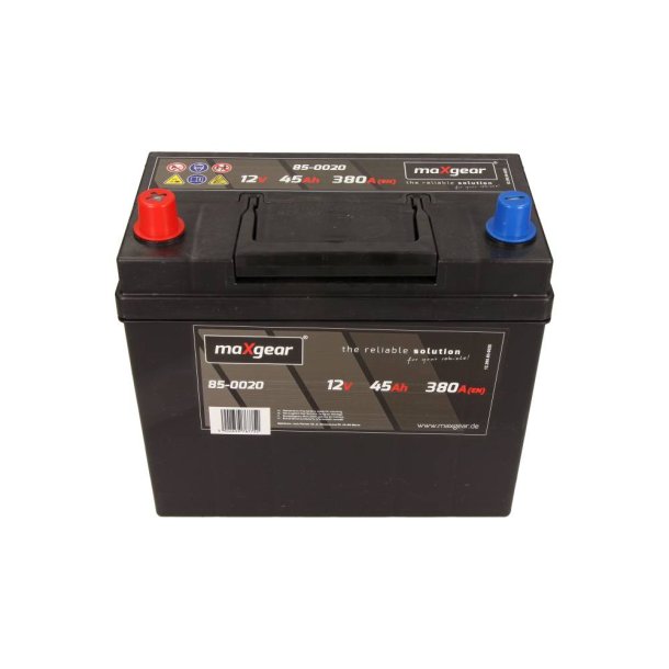 Batteri 12V 45AH/380A L+ 237X127X225 JAPAN