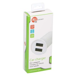 Allride 2 USB udtag til cigarettænder 21a 1224v