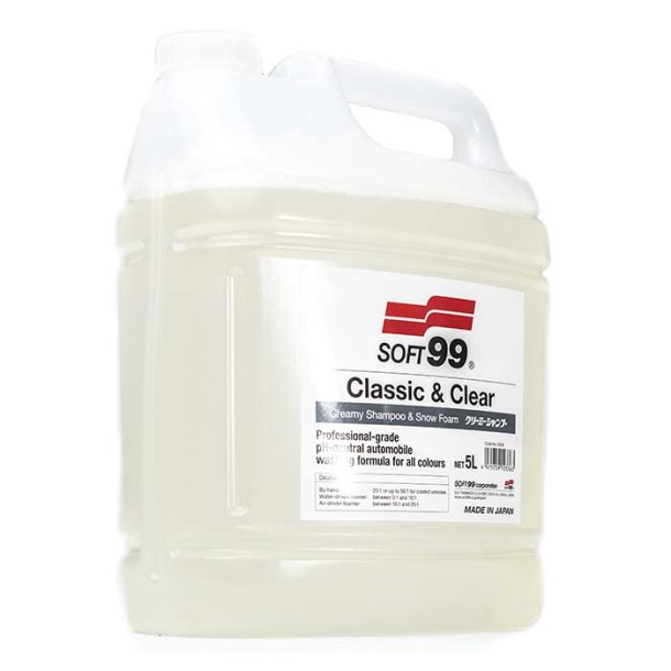 Soft99 Classic &amp; Clear Creamy Shampoo Snow Foam 5L