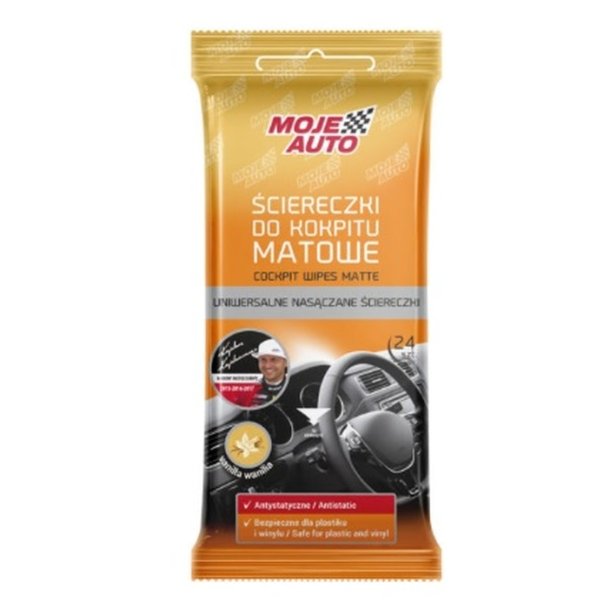 Servetter f&ouml;r cockpit matt vanilj 24 st
