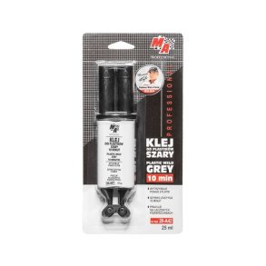 Plastlim 25 ml gr&aring; spruta