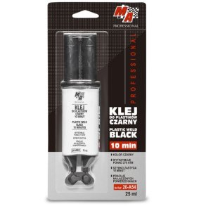 Plastlim 25 ml svart spruta