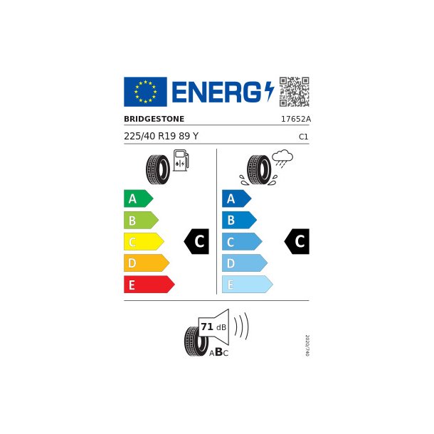 BRIDGESTONE Sommardck 225/40R19