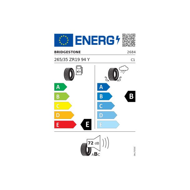 BRIDGESTONE Sommardck 265/35R19
